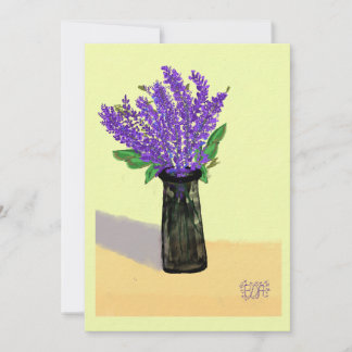 Convite Flores Vibrantes de Lavanda, Inspiradas na Naturez