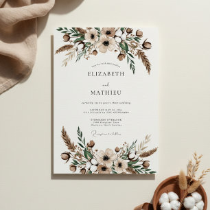 Convite Florescer Botânico Tan Casamento