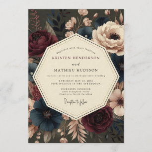 Convite Florescer em Claret Casamento