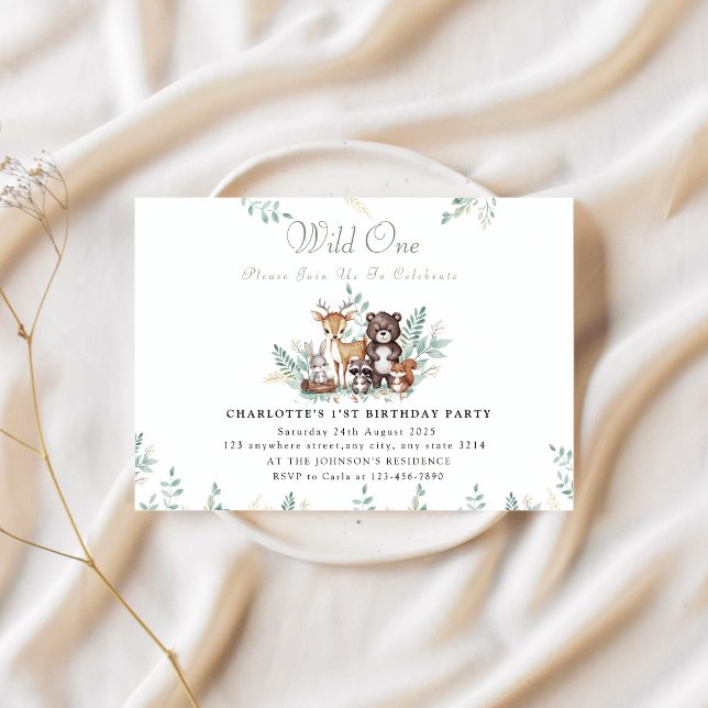 Convite Floresta Amigos no primeiro aniversário (Criador carregado)