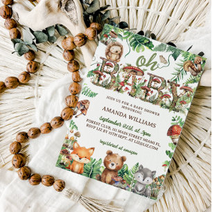 Convite Floresta - Animais Fofos - Greenerescência Oh Chá 