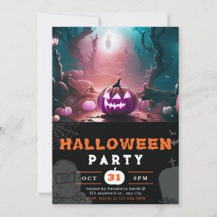 Convite Floresta Assustadora de Jack-O' Lantern no Hallowe