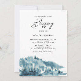 Convite Floresta Azul Floresta Inverno Blade
