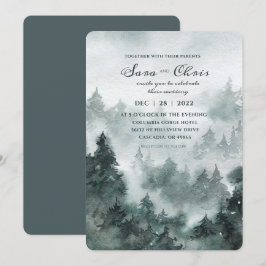 Convite Floresta | Casamento de Floresta em Aquarela