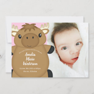 Convite Floresta Chá de fraldas Moose