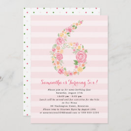 Convite Floresta de Aquarela Sessx 6 Aniversário