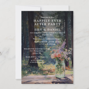 Convite Floresta de Elopement Floral Foto Recepção de Casa