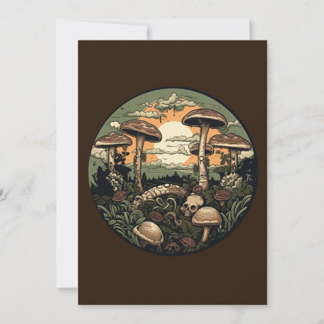 Convite Floresta de Mushroom Punk (Frente)