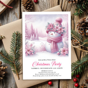 Convite Floresta de Neve Elegante Natal Crianças Editável