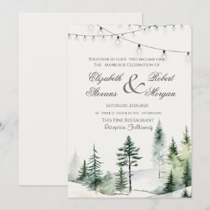 Convite Floresta de Pinheiros, Luzes de Corda Casamento