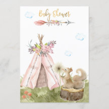 *~* Floresta de Woodland do Esquilo Boho Teepee Bo