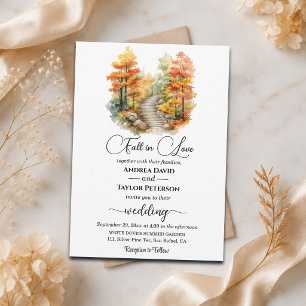 Convite Floresta do Amor no Casamento de Outono