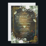 Convite Floresta Elegante Sage Princesa Verde Quinceañera<br><div class="desc">Floresta Elegante,  Princesa Verde Quinceañera Convidar</div>