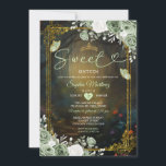 Convite Floresta Elegante Sage Princesa Verde Quinceañera<br><div class="desc">Floresta Elegante,  Princesa Verde Quinceañera Convidar</div>