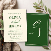 Floresta Elegante Verde e Creme Casamento de Famíl
