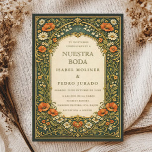 Convite Floresta Encantada Art Nouveau Nossa Noiva Casamen