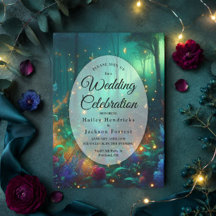 Convite Floresta Encantada de Joias Radiantes Casamento