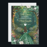Convite Floresta Encantada Emerald Green Quinceañera<br><div class="desc">Floresta Encantada Emerald Green Quinceañera</div>