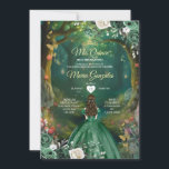Convite Floresta Encantada Emerald Green Quinceañera<br><div class="desc">Floresta Encantada Emerald Green Quinceañera</div>