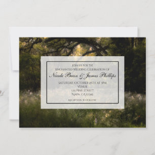 Convite Floresta Encantada Floral Rústica Árvore Casamento