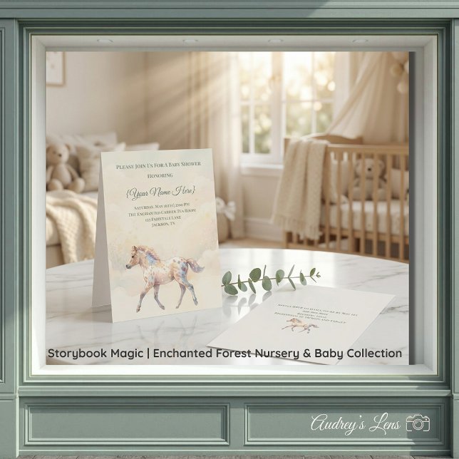 Convite Floresta Encantada Magia de Contos de Fadas (Storybook Magic | Enchanted Forest Nursery & Baby Collection)