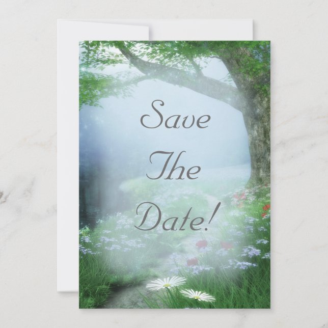 Convite Floresta Encantada Save The Date Casamento (Frente)