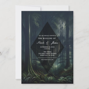 Convite Floresta Escura no Casamento do Crepúsculo