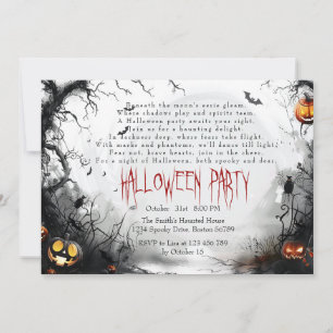 Convite Floresta Estranha Horizontal I Poema de Pumpkins H