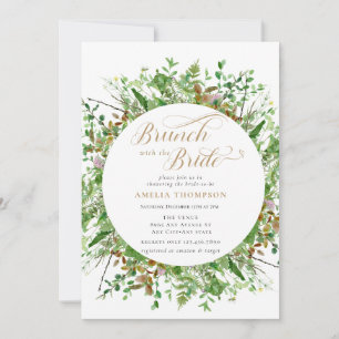 Convite Floresta Floral   Café da Manhã de Chá de Noiva