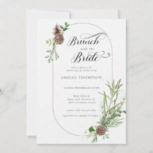 Convite Floresta Floral   Café da Manhã no Chá de Noiva