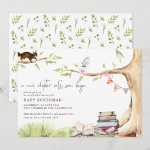 Convite Floresta Florestal Verde   Criar Um Bebê Da Biblio