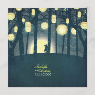 Convite Floresta ideal das lanternas do desejo