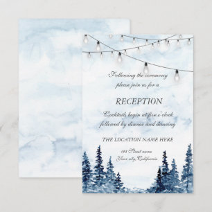 Convite Floresta, Luz de Corda, Recepção de Casamento Aqua