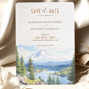 Convite Floresta Majestosa de Mount Hood Save-the-Date
