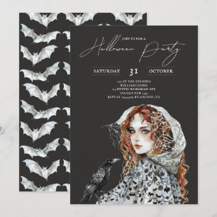 Convite Floresta Mínima Halloween Assombrada