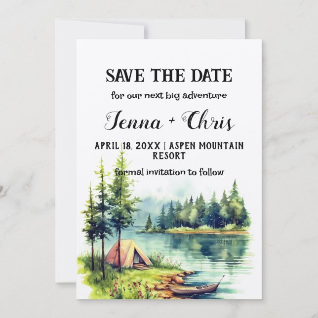 Convite Floresta Mínima Russa Canoa Salva a Data (Frente)