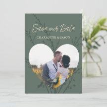 Floresta Moderno Foto Quadro Salvar Data