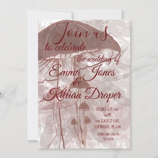 Convite Floresta Mushroom (Frente)