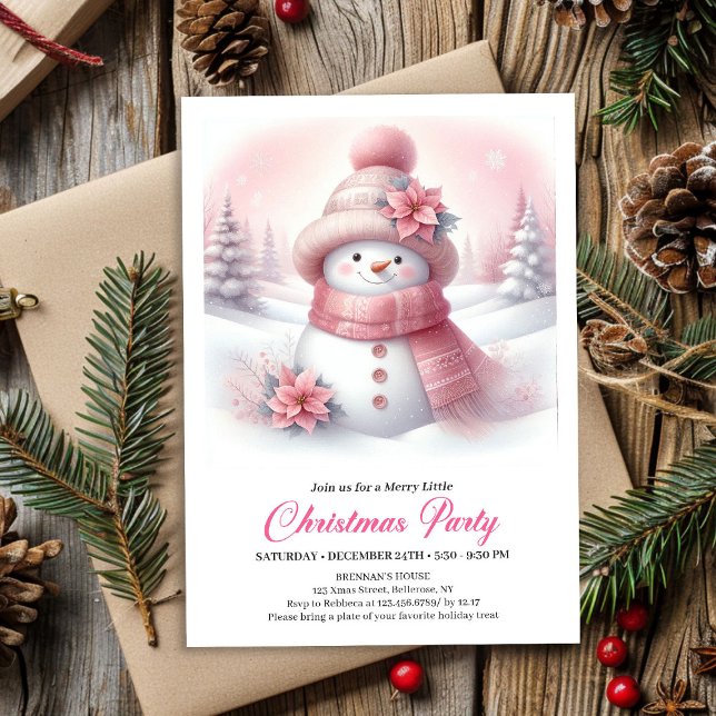 Convite Floresta Nevada Festiva Download Digital Infantil  (Festive Snowy Forest Kids Digital Download Christmas Invitation

)