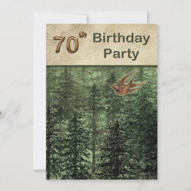 Convite Floresta para a Festa de aniversário 70 (Frente)