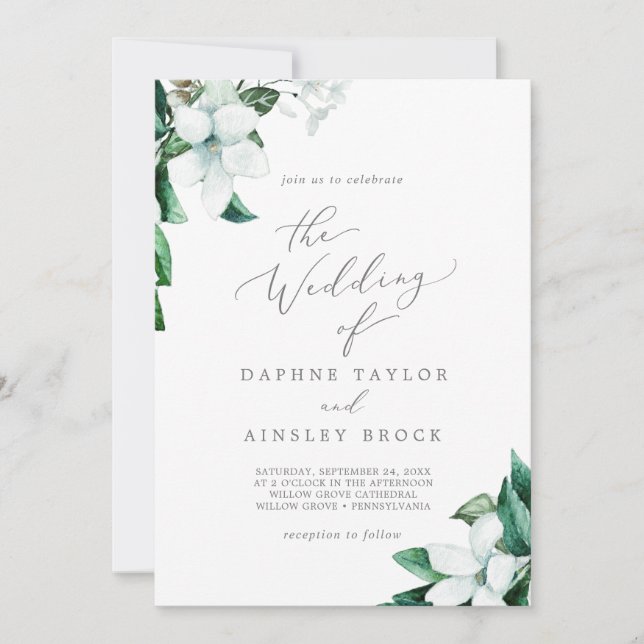 Convite Floresta Verde O Casamento De (Frente)