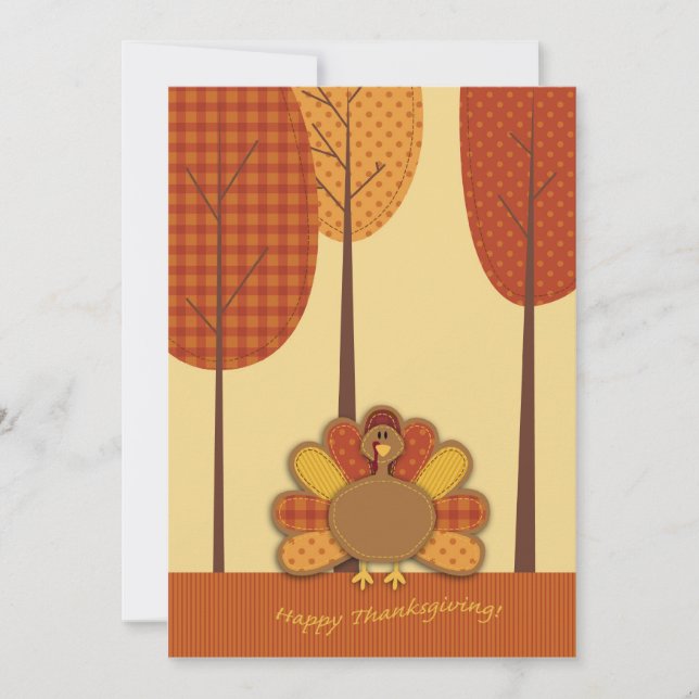 Convite Florestal da Turquia Selvagem (Frente)