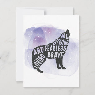 Convite Florestal Howling Wolf Art Lover