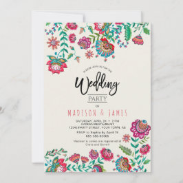 Convite Florestas de Laranja Brilhante Casamento floral