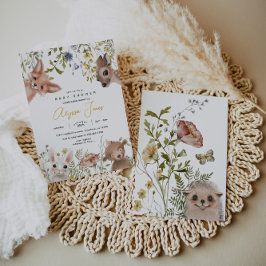 Convite Florestas selvagens e Chás de fraldas de animais f