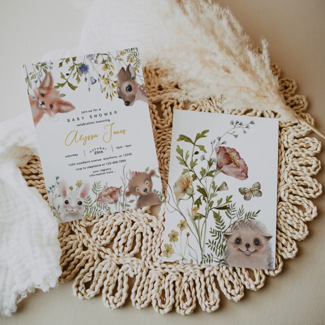 Convite Florestas selvagens e Chás de fraldas de animais f (Criador carregado)