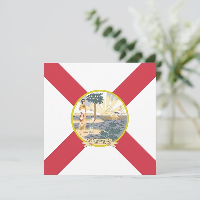 Convite Flórida Flag: O Estado Sunshine dos Floridianos (Em pé/Frente)