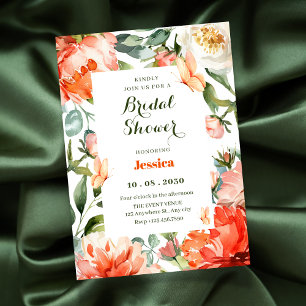 Convite Florim verde-alaranjado