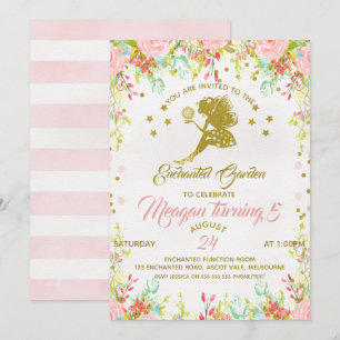 Convite Flower Fairy Birthday Invation