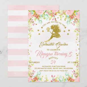 Convite Flower Fairy Birthday Invation